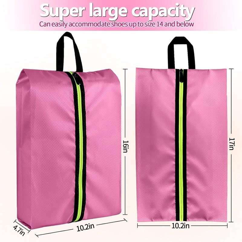 Eopres Shoe Bags for Travel - Set of 3 Pack Large Capacity Oxford Fabric Shoe Bags, Multi-Functional Dust-Proof and Waterproof Men & Women Travel Shoe Bag (Pink) - Image 3